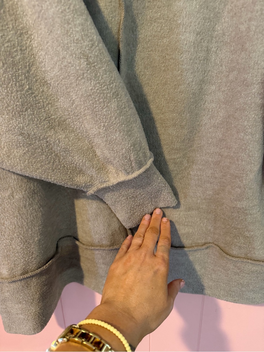 Zenana Outfitters Cozy Crewneck Sweater in Light Taupe - Picture 6 of 7